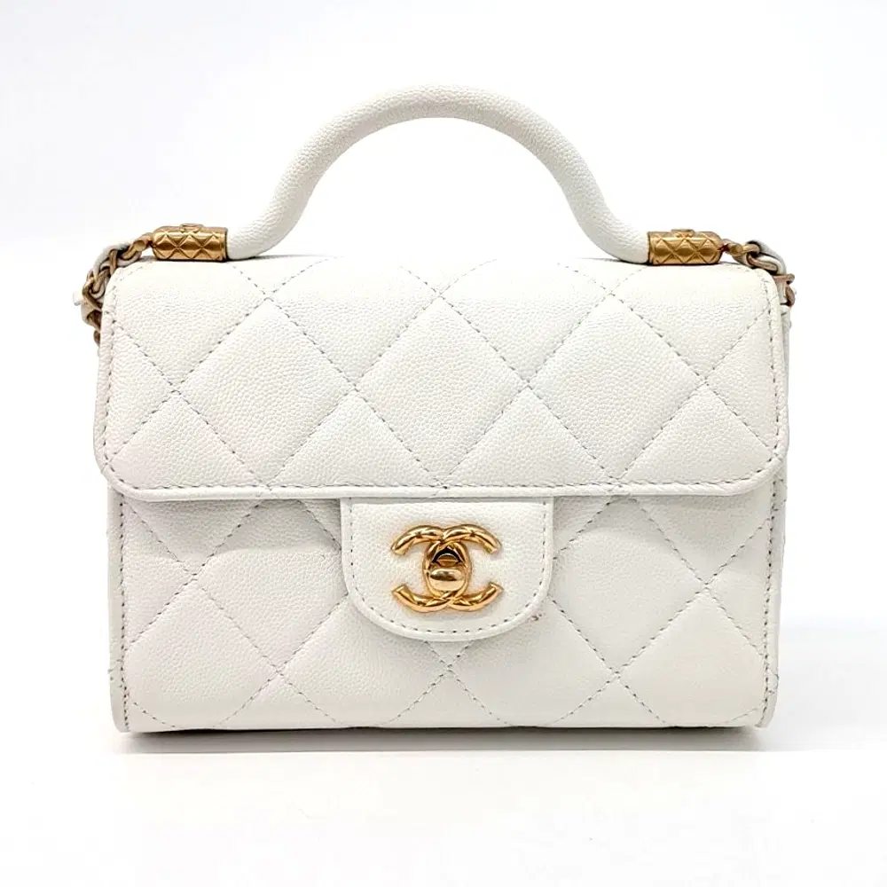 Chanel Caviar Top Handle Mini Crossbody Bag As4956