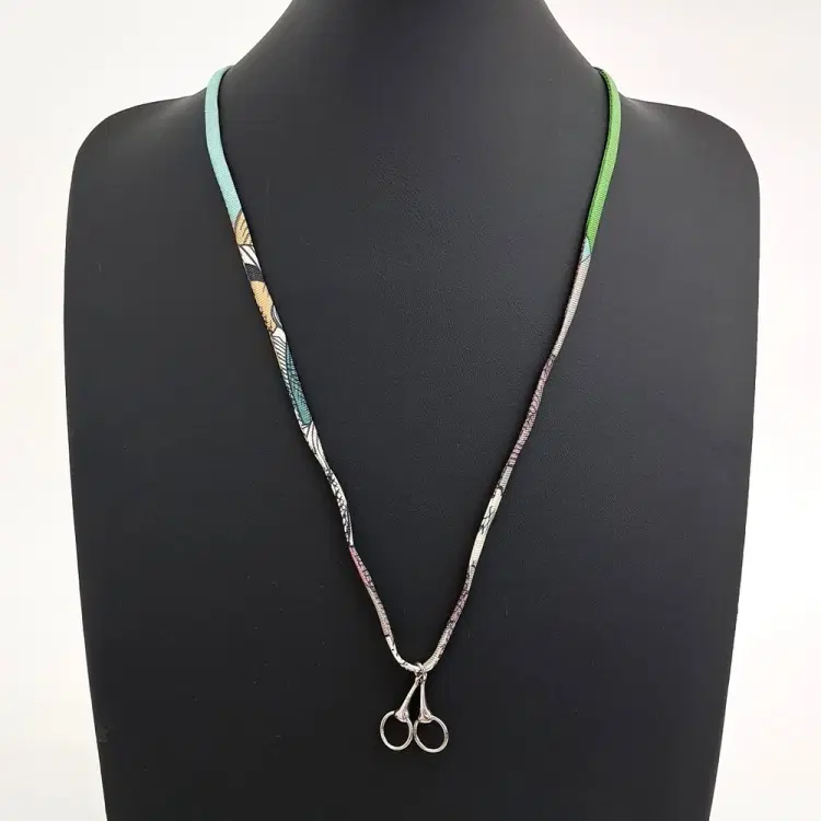 Hermes Tourbillon Silk Necklace-Hover-Image