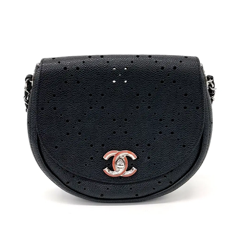 Chanel Caviar Perforated Crossbody Bag