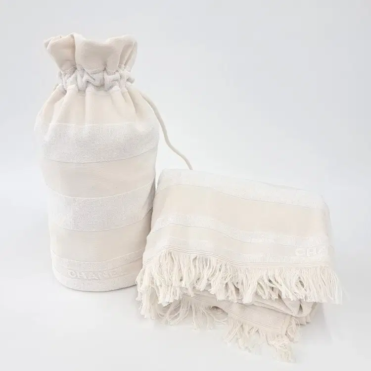 Chanel Beach Towel & Drawstring Backpack Set-Hover-Image
