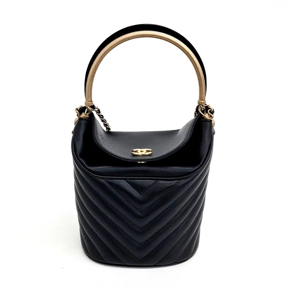 Chanel Chevron Bucket Bag