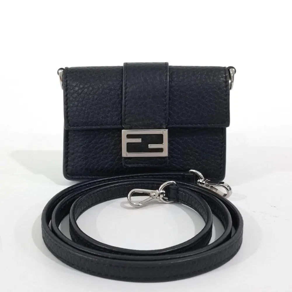 Fendi Baguette Flap Micro Card Holder And Crossbody Bag