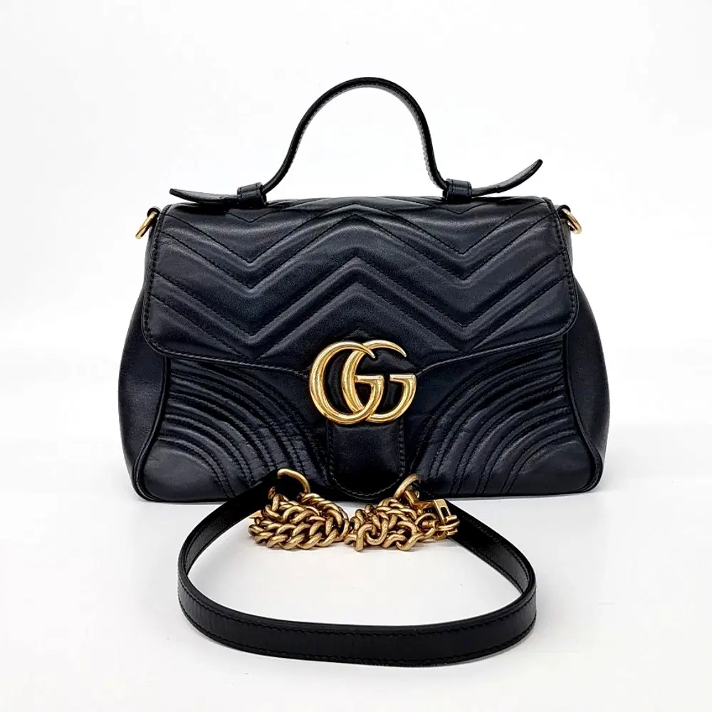Gucci Matelasse Marmont Top Handle Bag (498110)