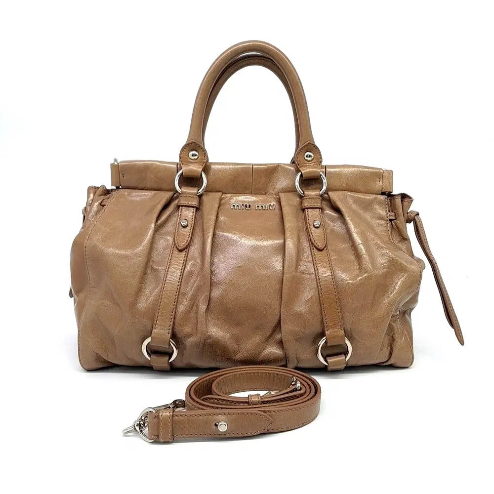 Miu Miu Vitello Luxe Tote And Shoulder Bag (Rt0383)