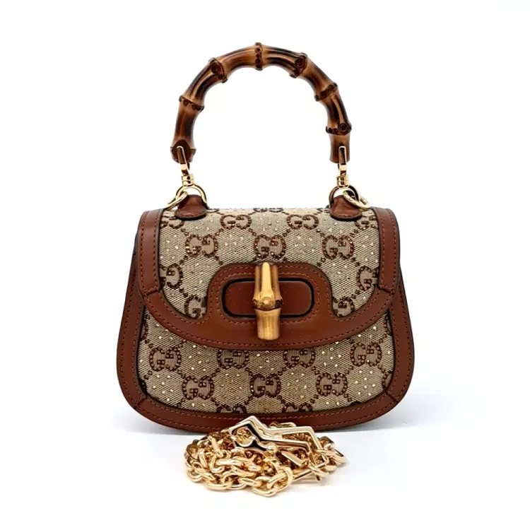 Gucci Crystal Bamboo 1947 Mini Top Handle Bag (735116)-Hover-Image