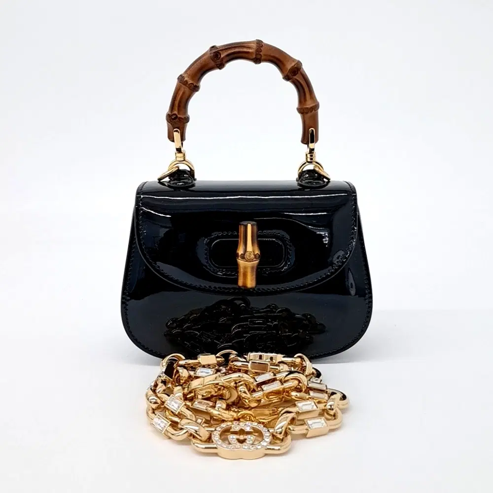 Gucci Patent 1947 Mini Top Handle Bag (724641)