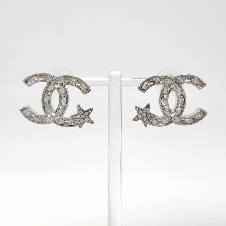 Chanel Logo Earrings-Hover-Image