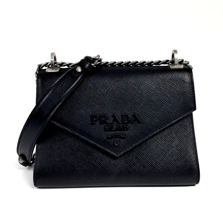 Prada Monochrome Saffiano Shoulder Bag (1Bd127)-Hover-Image