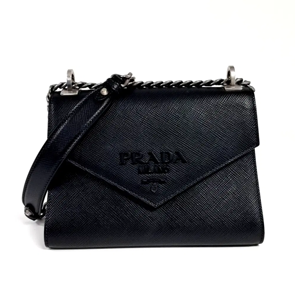 Prada Monochrome Saffiano Shoulder Bag (1Bd127)