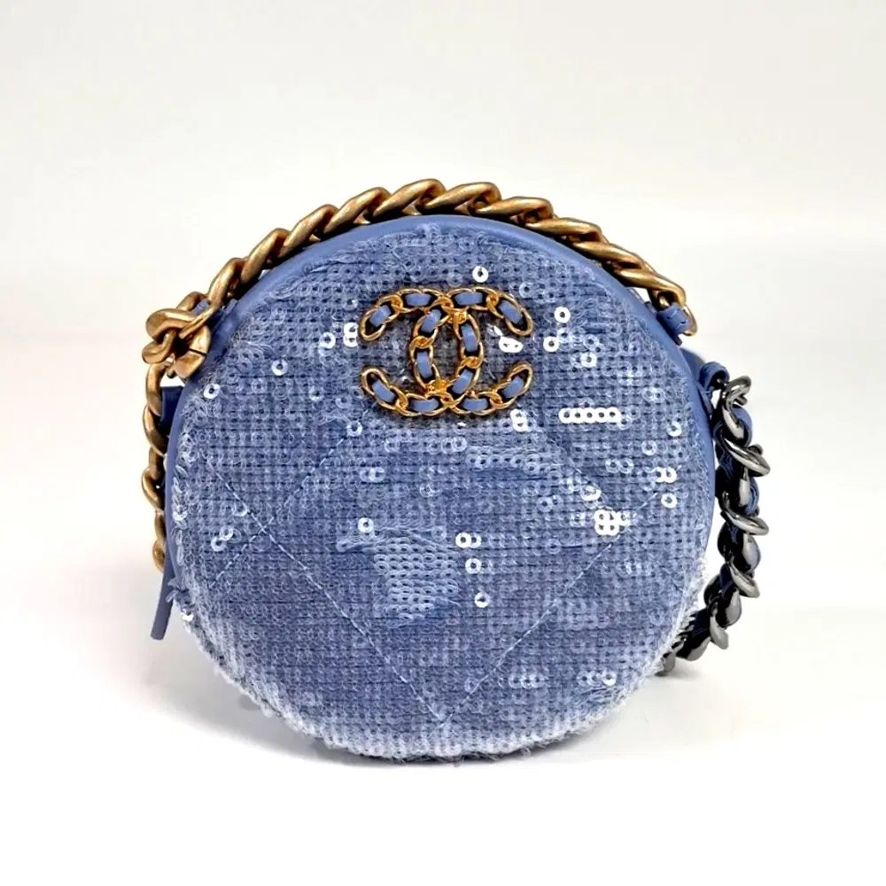 Chanel Sequin 19 Round Mini Crossbody Bag