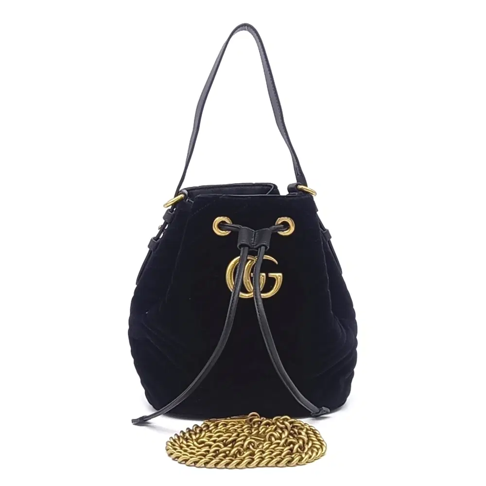 Gucci Marmont Velvet Bucket Bag (525081)