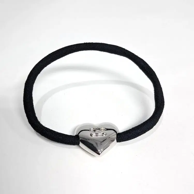 Celine Heart Charm Hair Scrunchie-Hover-Image