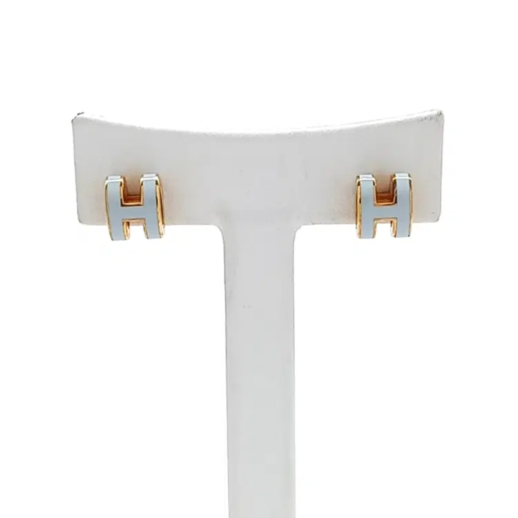 Hermès Mini Pop H Logo Earrings-Hover-Image