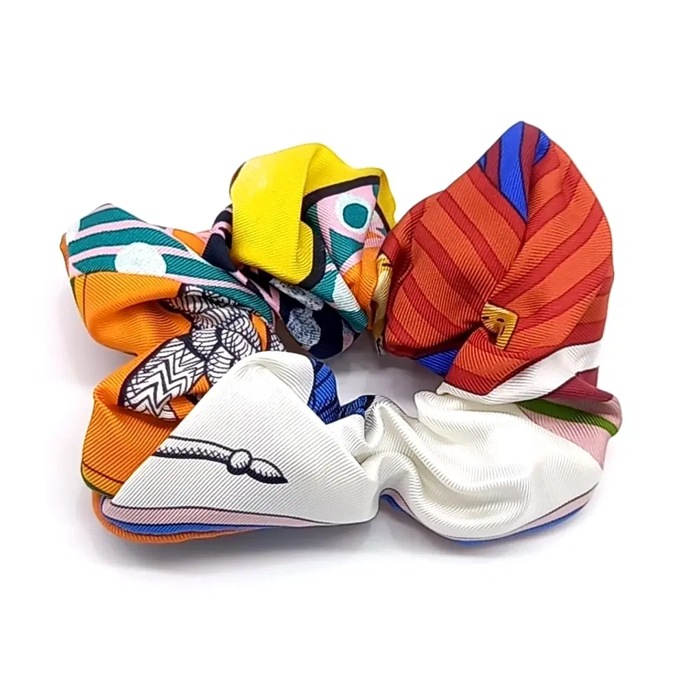 Hermes Silk Hair Scrunchie