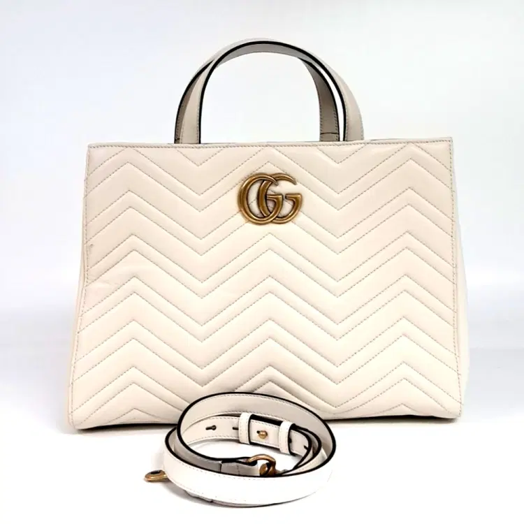 Gucci Marmont Matrasse Tote And Shoulder Bag (443505)-Hover-Image