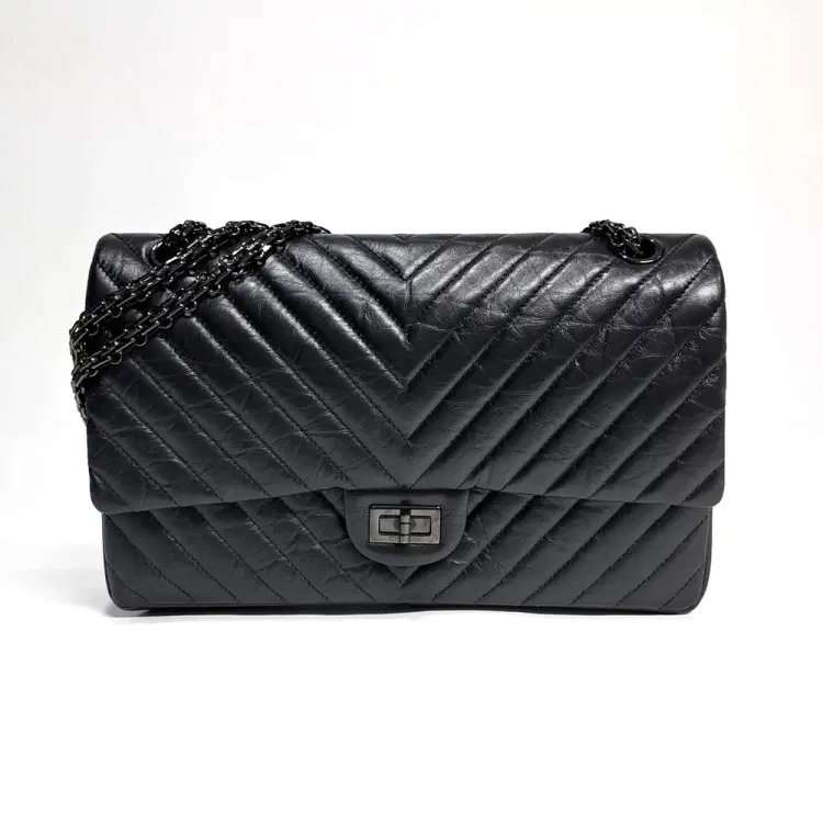 Chanel Chevron Vintage 2.55 Bag 28 A37587-Hover-Image