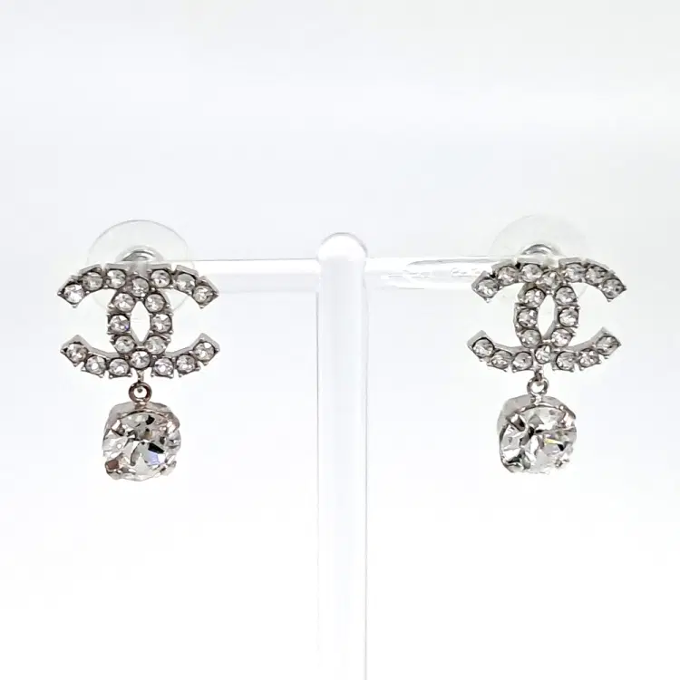 Chanel Logo Embellished Earrings-Hover-Image