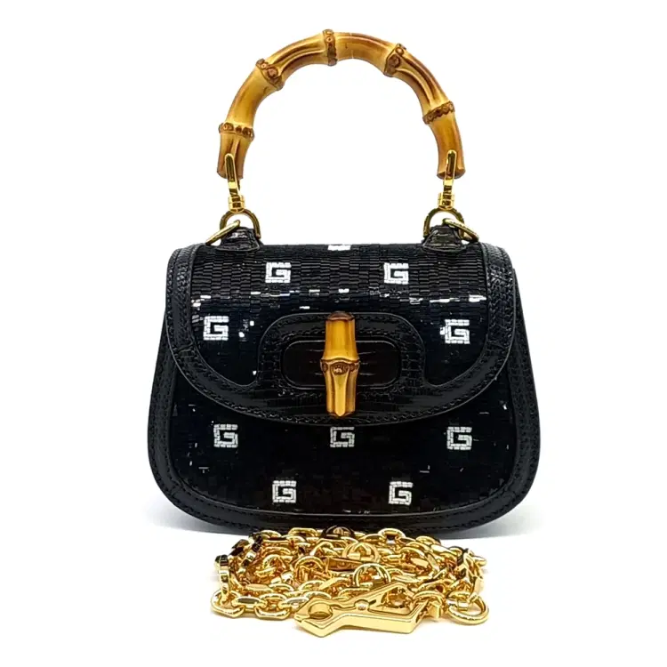 Gucci Sequin Bamboo 1947 Mini Top Handle Bag (735116)-Hover-Image