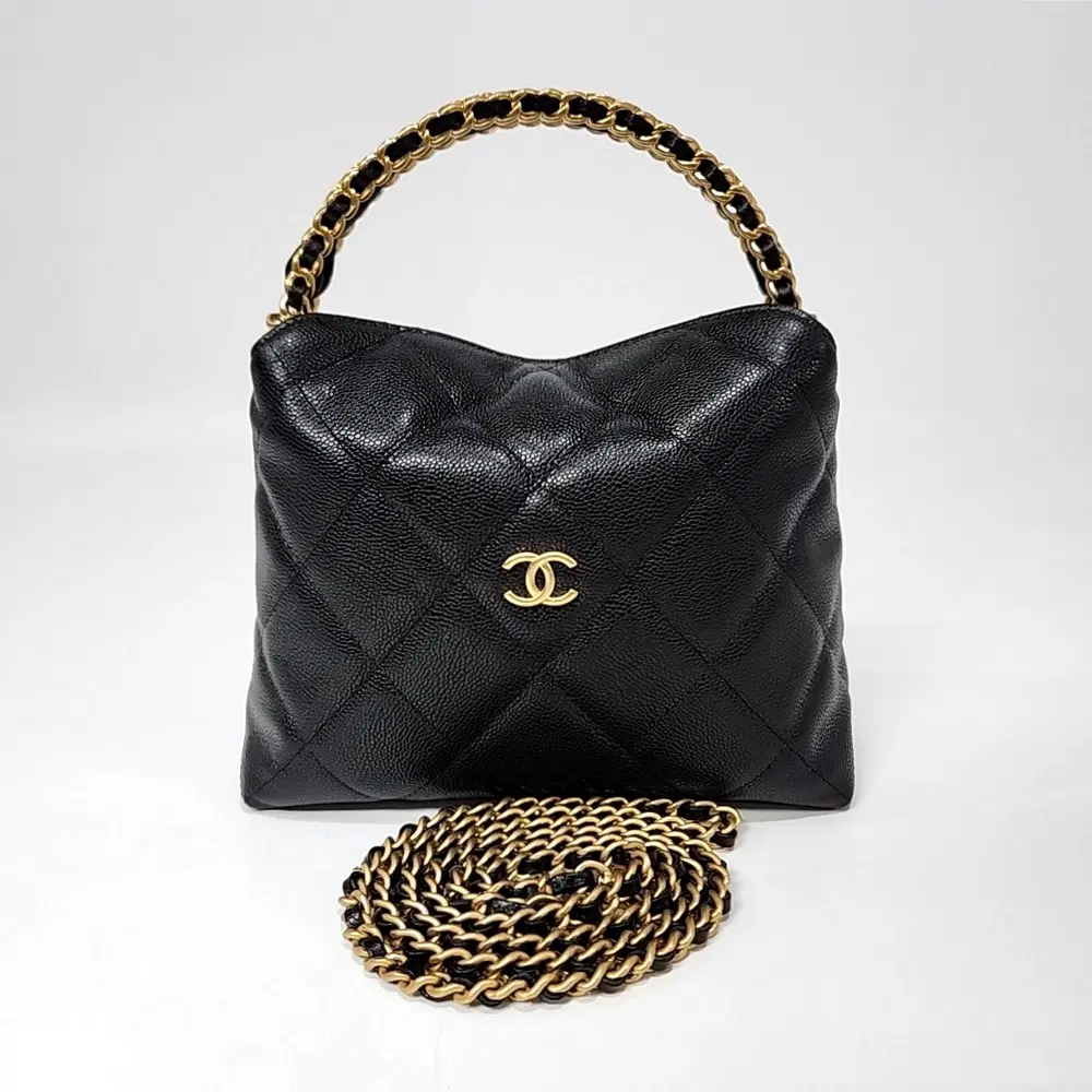 Chanel Caviar Top Handle Chain Clutch Ap4800