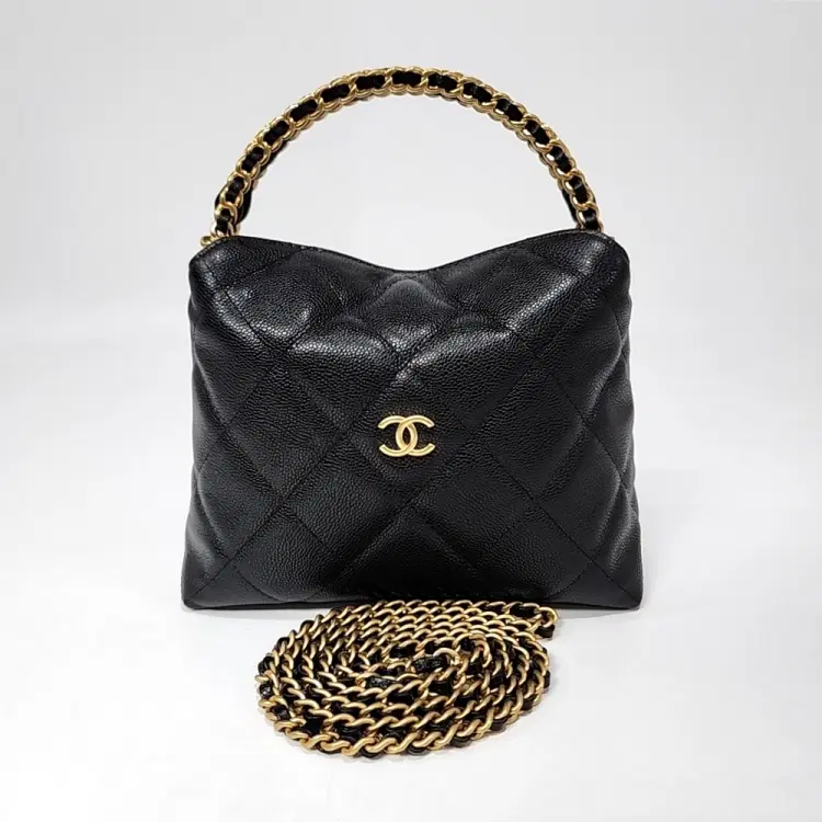 Chanel Caviar Top Handle Chain Clutch Ap4800-Hover-Image