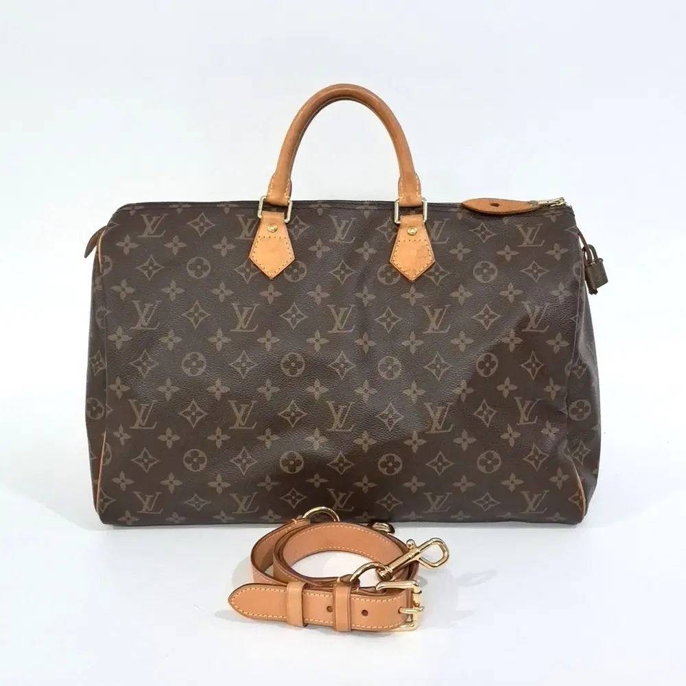 Louis Vuitton Monogram Speedy 40 + Strap