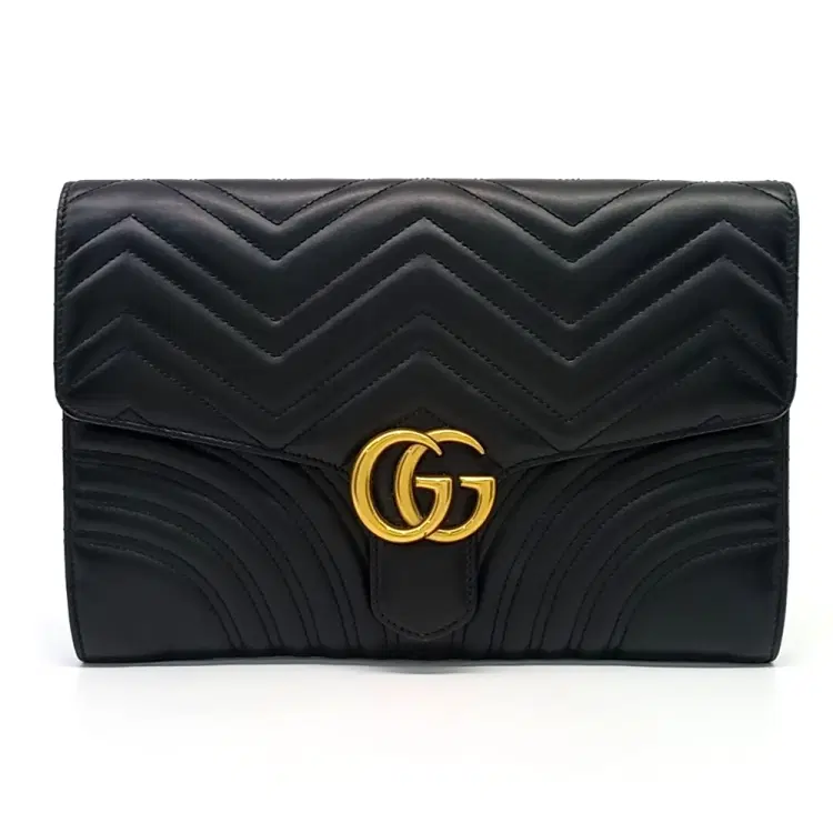 Gucci Marmont Matelassé Clutch (498079)-Hover-Image