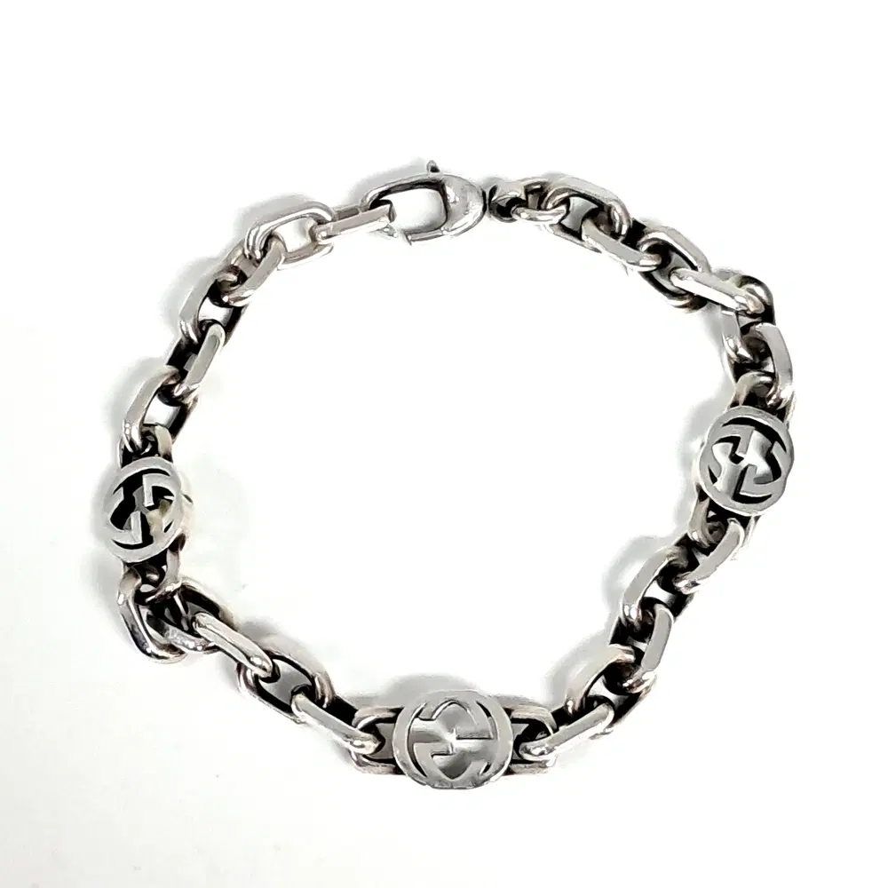 Gucci Silver Interlocking Bracelet