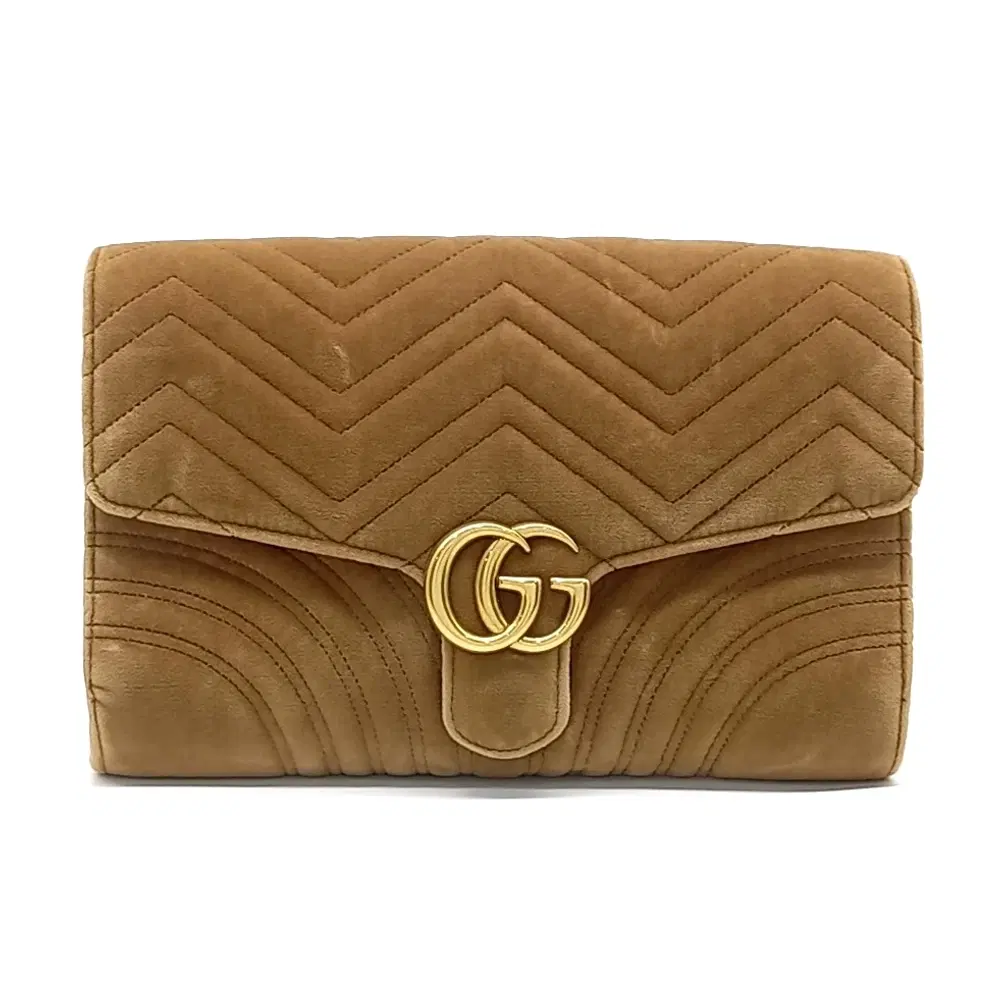 Gucci Marmont Velvet Matelassé Clutch (498079)