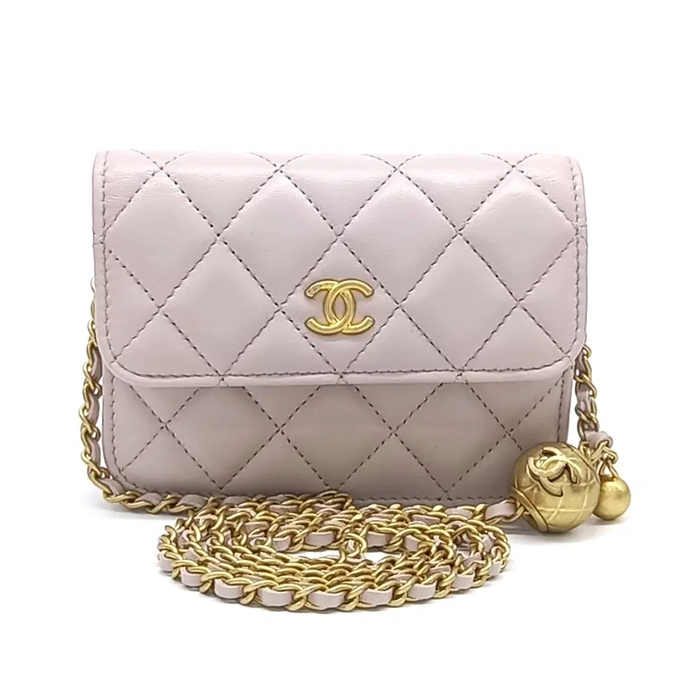 Chanel Golden Ball Chain Card Wallet