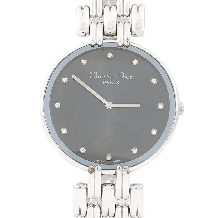 Christian Dior Bagira Diamond Steel Watch (D47-120)-Hover-Image