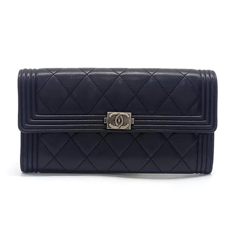 Chanel Lambskin Boy Long Wallet-Hover-Image