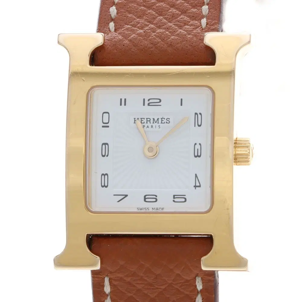 Hermès H-Hour Gold-Plated Watch (Hh1.201E)