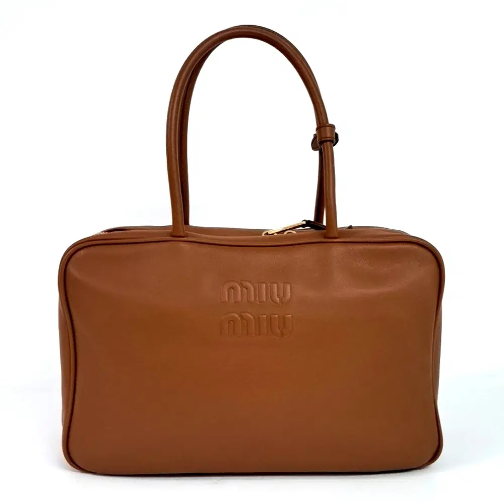 Miu Miu Embossed Logo Bowling Bag