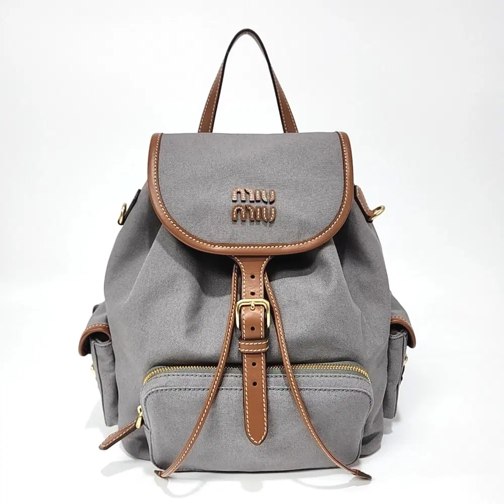 Miu Miu Canvas Backpack Medium (5Bz042)