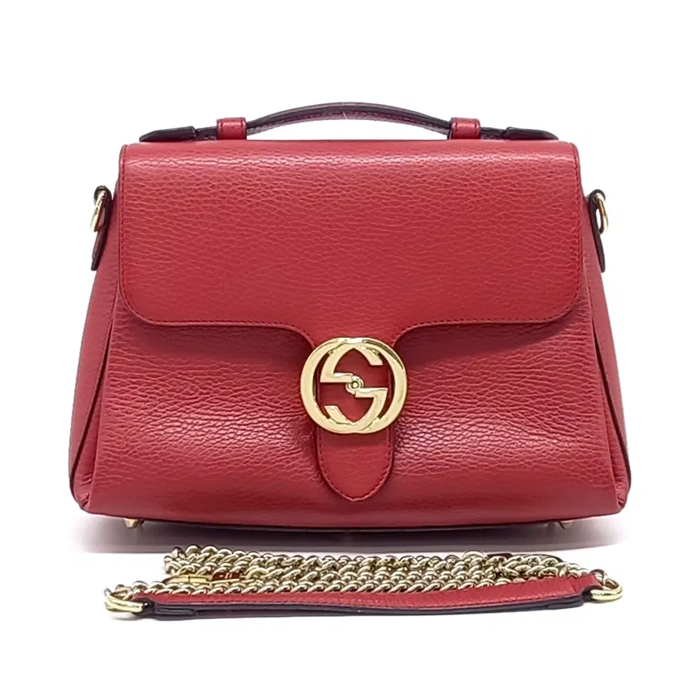 Gucci Interlocking Top Handle Tote And Shoulder Bag (510302)