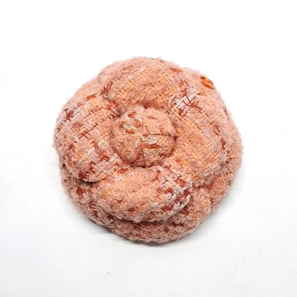 Chanel Tweed Camellia Brooch