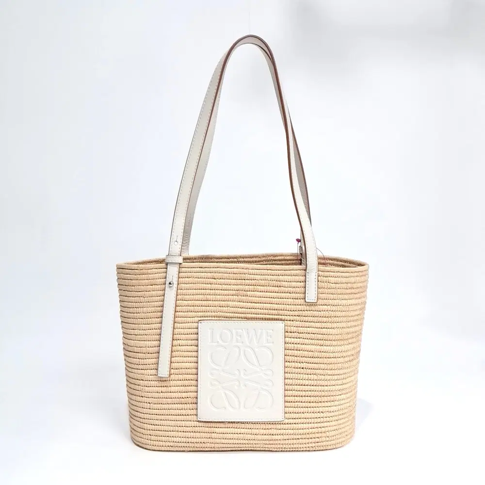 Loewe Raffia Square Basket Bag Small