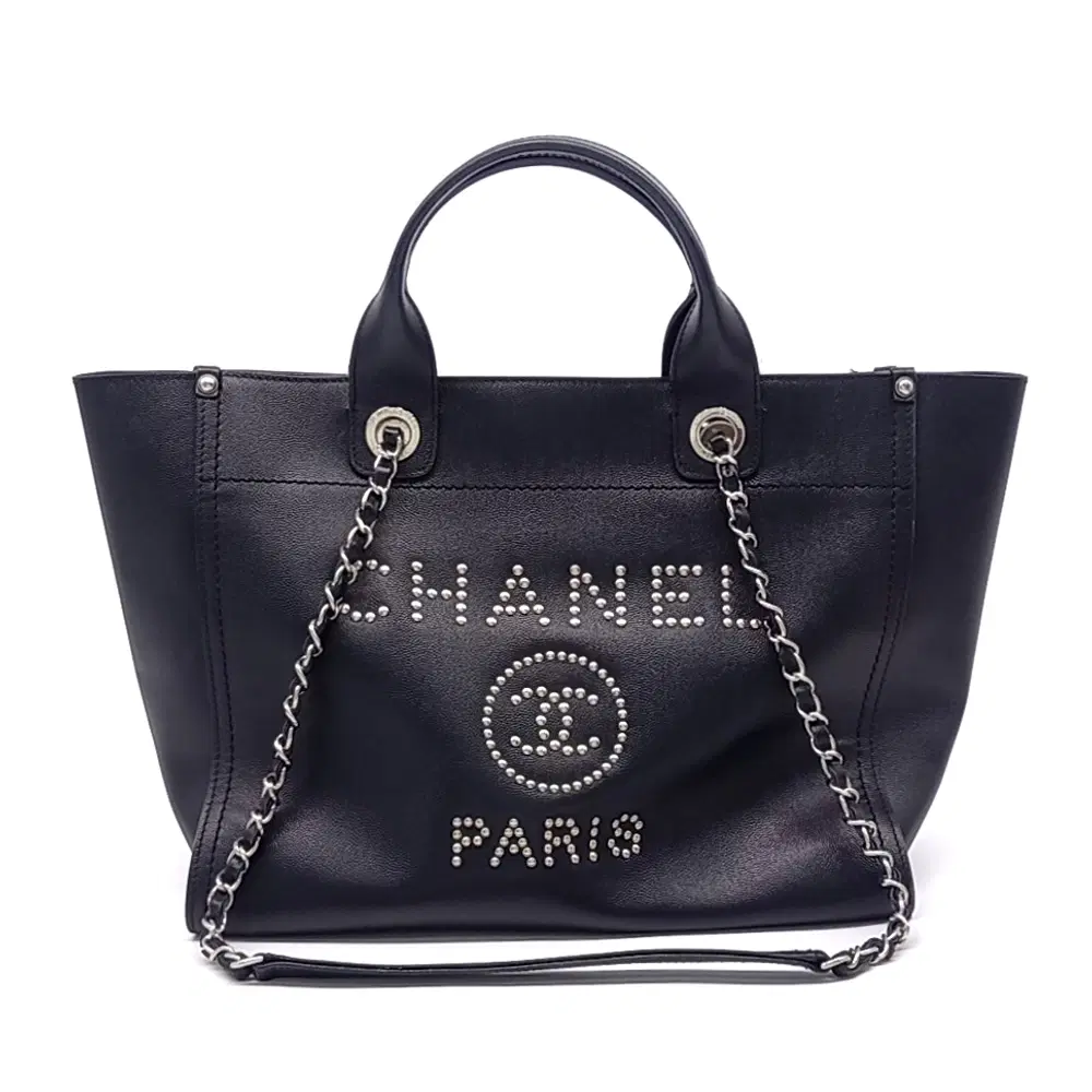 Chanel Caviar Deauville Tote And Shoulder Bag