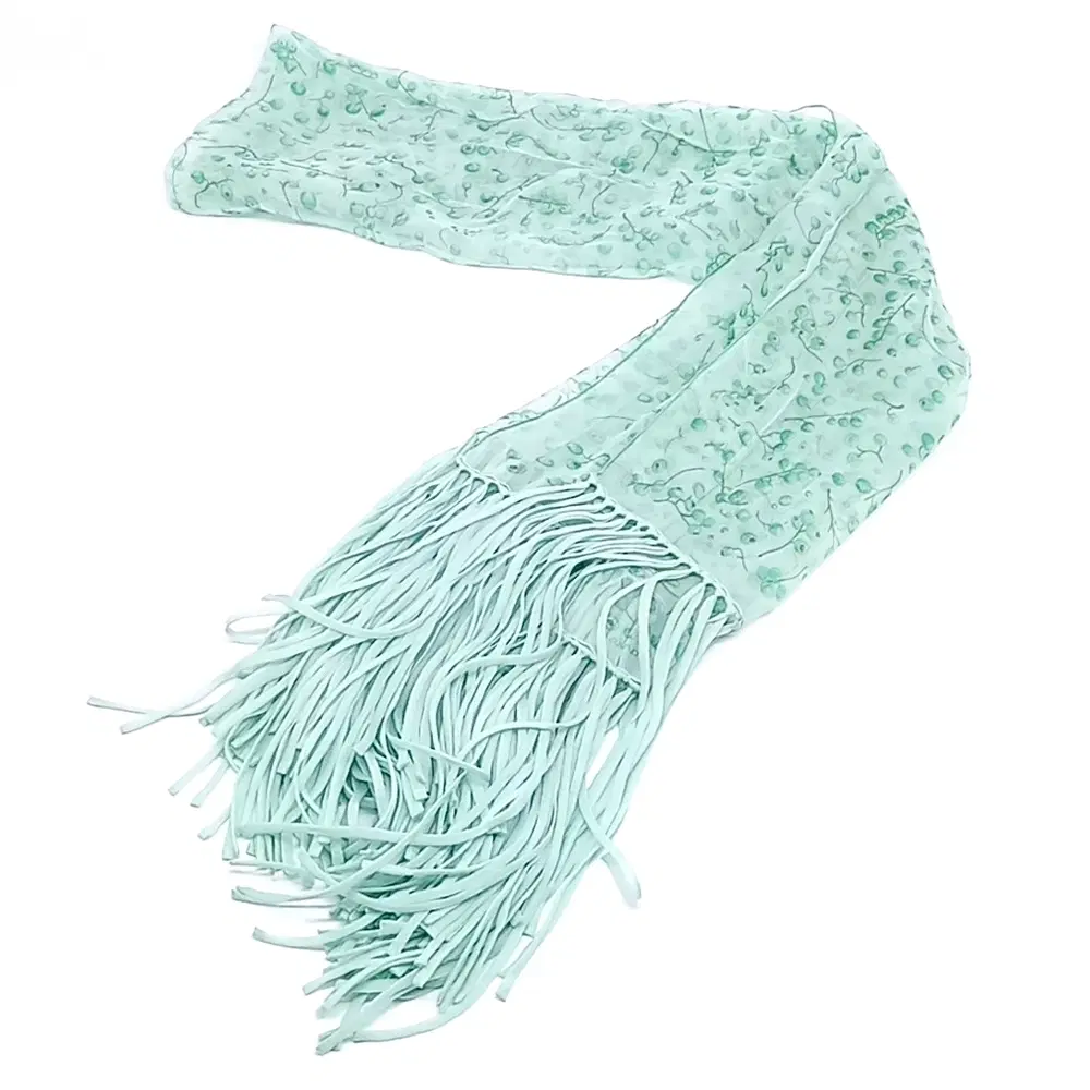 Hermes Silk Tassel Scarf