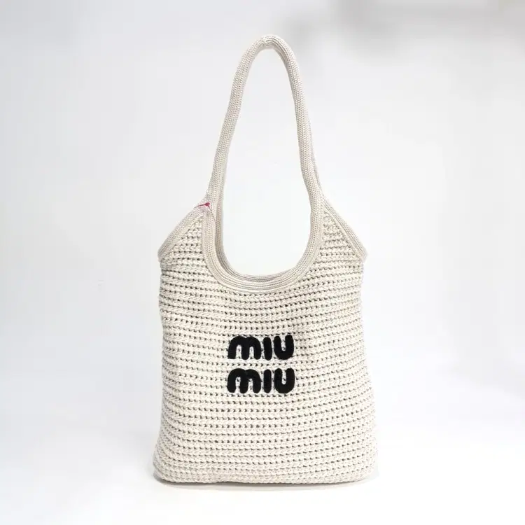Miu Miu Raffia Effect Ivy Bag-Hover-Image