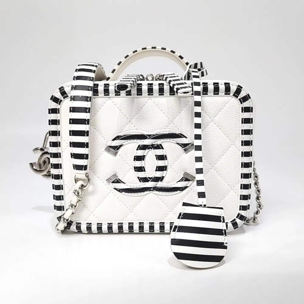 Chanel Caviar Cosmetic Tote And Shoulder Bag