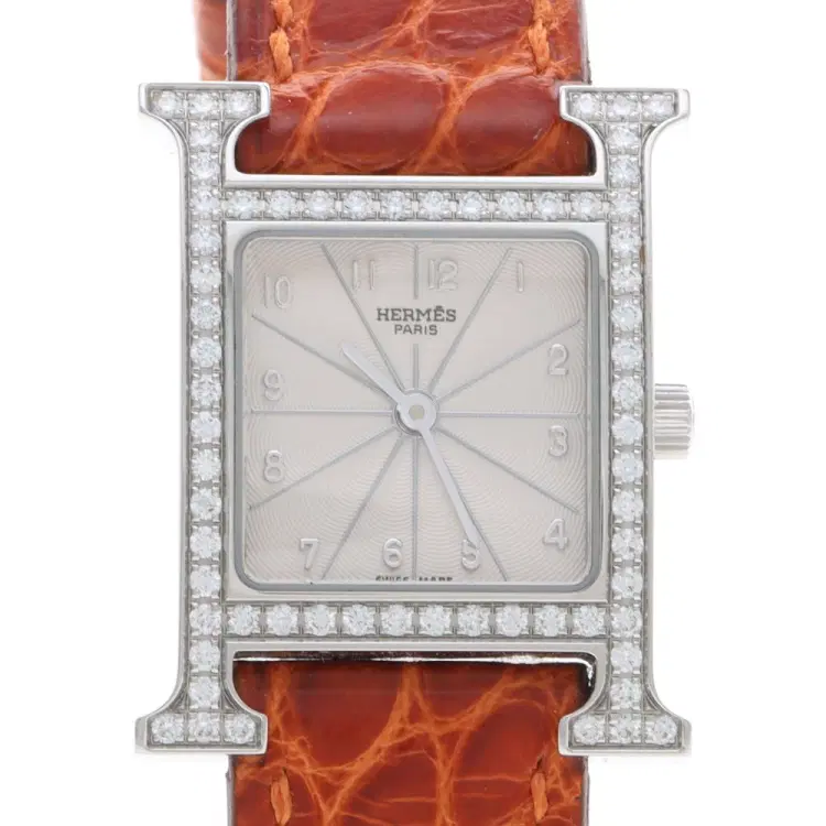 Hermès H-Hour Diamond Steel Watch (Hh1.230)-Hover-Image