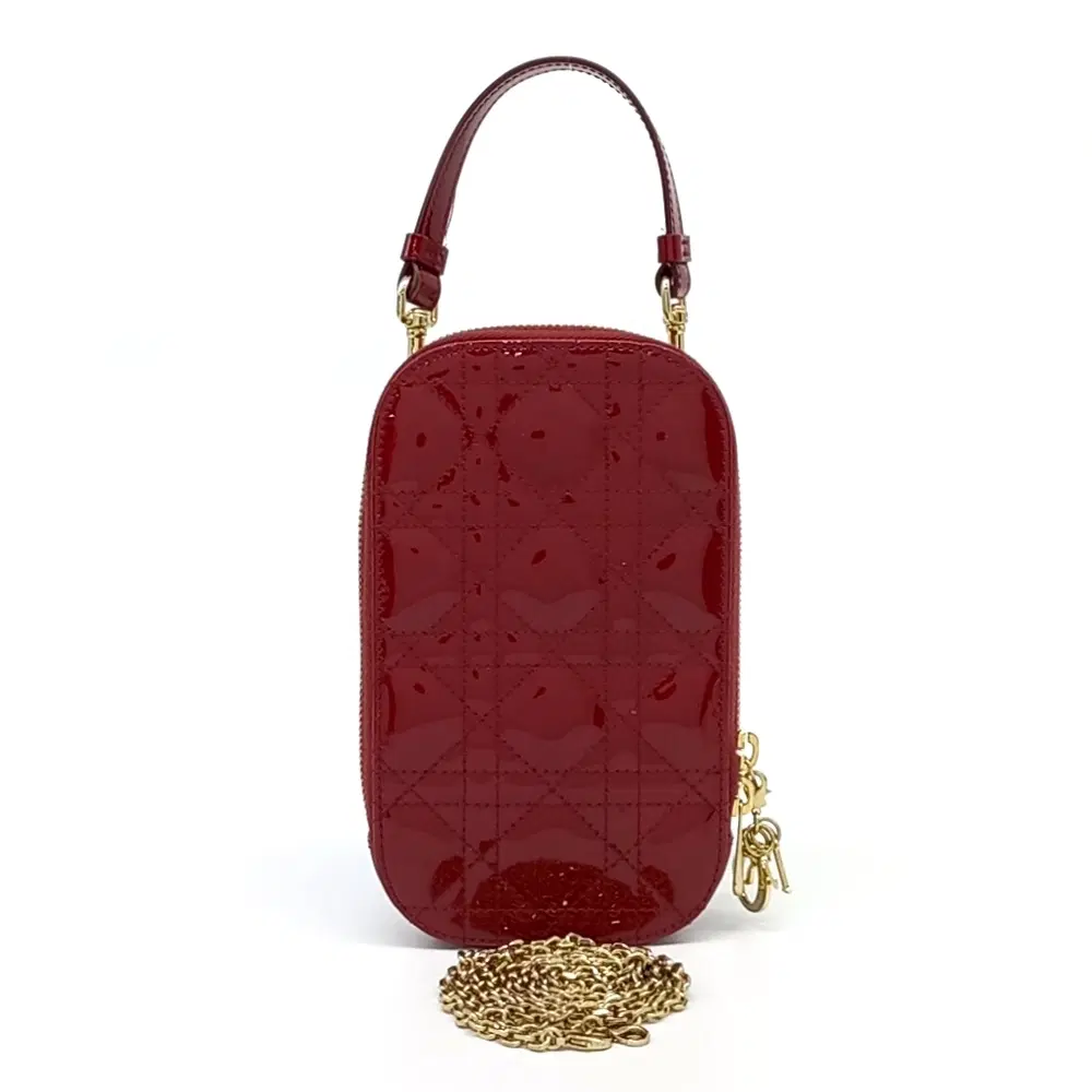Christian Dior Patent Phone Holder Crossbody Bag S0872Ovrb