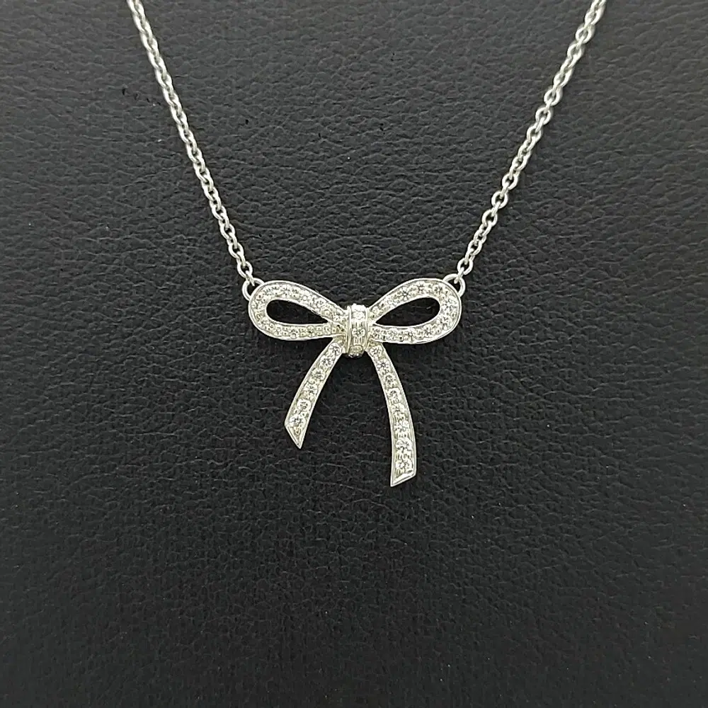 Tiffany & Co. Diamond Ribbon Necklace
