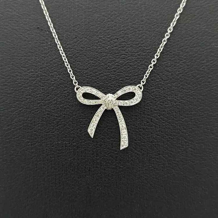 Tiffany & Co. Diamond Ribbon Necklace-Hover-Image