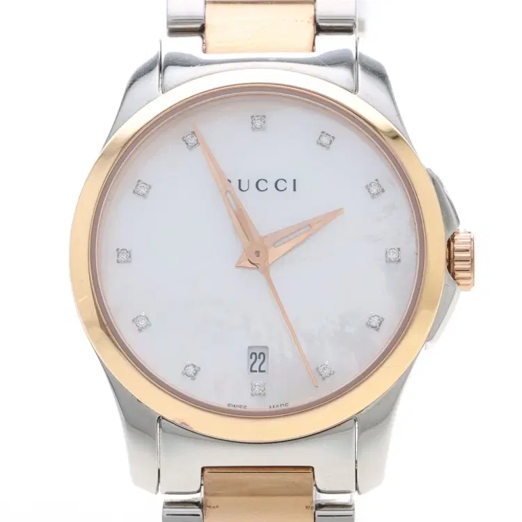 Gucci G Timeless Diamond Gold Two-Tone Watch (126.5)-Hover-Image