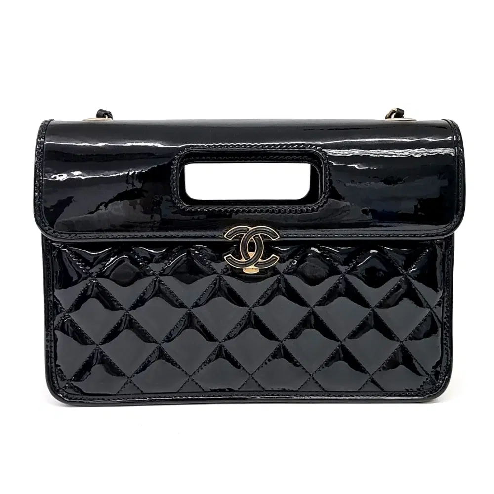 Chanel Patent Chain Flap Bag