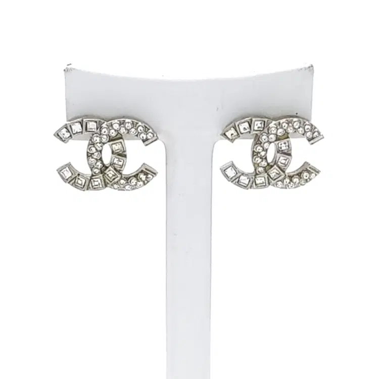 Chanel Logo Earrings-Hover-Image