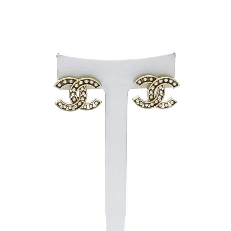 Chanel Logo Earrings-Hover-Image