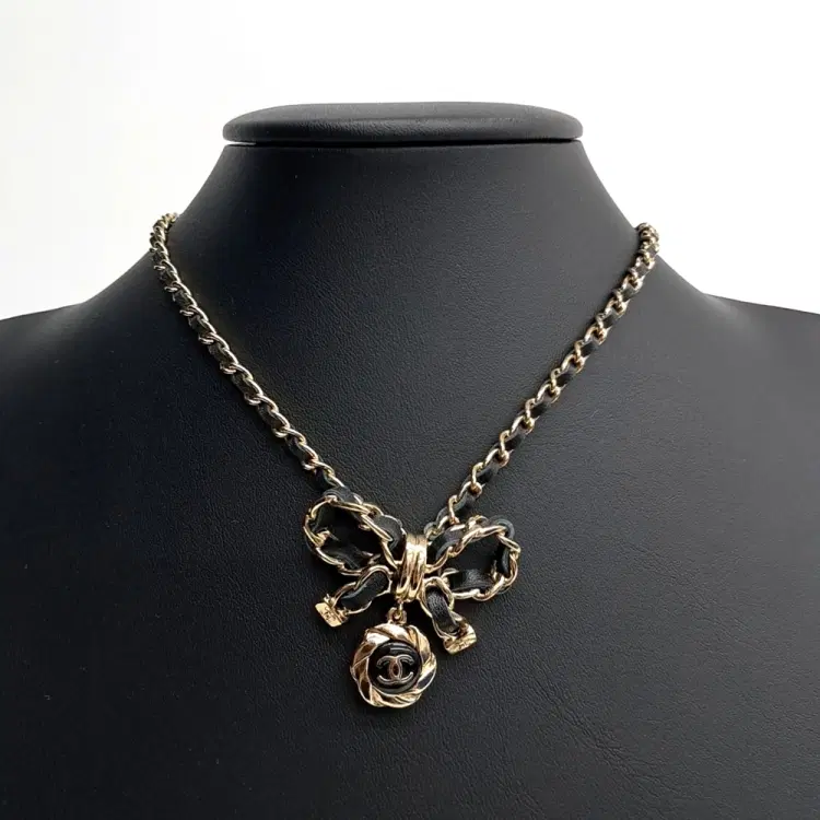 Chanel Ribbon Chain Necklace-Hover-Image
